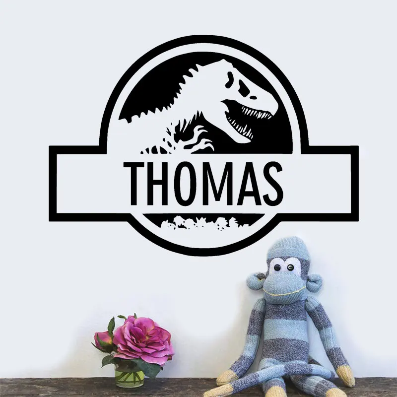 Personalised Jurassic Park Dinosaur Wall Decal Wall Vinyl Sticker