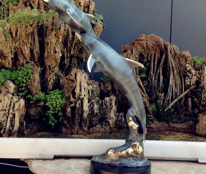 

Art Deco Sculpture Two Dolphins Bronze Statue