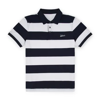 

Mens RETIRED Embroidered Knit Striped Short Sleeve Polo Shirts