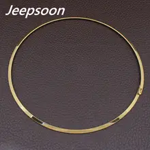 Чокеры из нержавеющей стали, ожерелье, горячая мода, Круглый, серебро, золото, цвет, ювелирные изделия для женщин, NFAABEAH