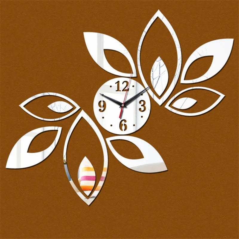 

Fashion Creative Mirror Clock Wall Clock DIY Acrylic Stereo Mirror Wall Sticker Special Korean Style Fun Wall Clock
