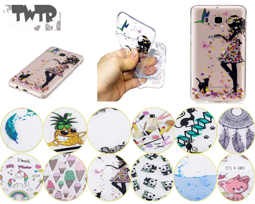 

M-J510FN Case for Samsung Galaxy J5 J 5 2016 510 J510 F J510FN J510H/DS SM-J510H/DS Silicon Cover Phone Bumper Transparent TPU