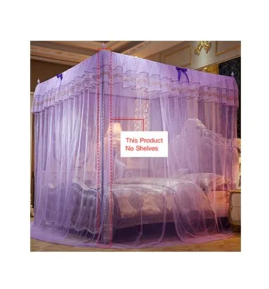 Кружевная потолочная москитная сетка, элегантная Дворцовая трехдверная москитная сетка без полок, кровать, навес, сетка, домашний текстиль - Color: 5