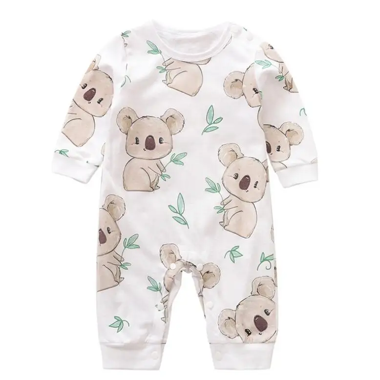 

Newborn 100% Cotton Romper Infant Toddler Cute Koala printing Summer Long Sleeve Kids Jumpsuit Baby Boy Girl Clothes