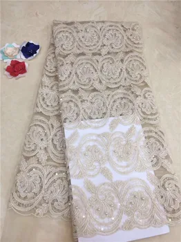 

black lace fabric african tulle net lace with sequins for evening dress 2017 latest design wholesale (5yard/lot) (FJ-0-18