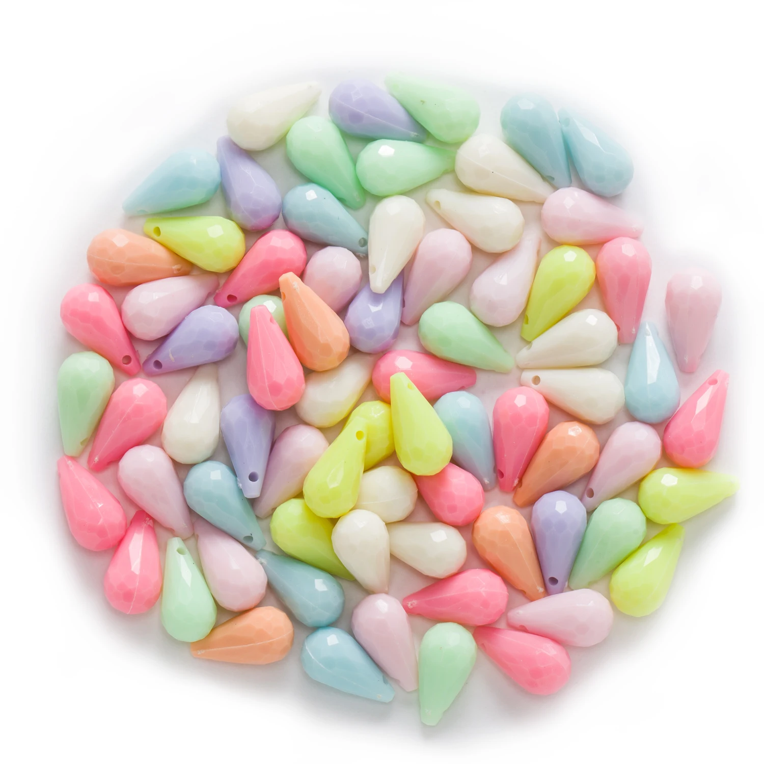 

50 Piece Random Mixed Olive Acrylic Women Children DIY Bracelet Necklace Spacer Beads Findings Jewelry Making 15x8mm