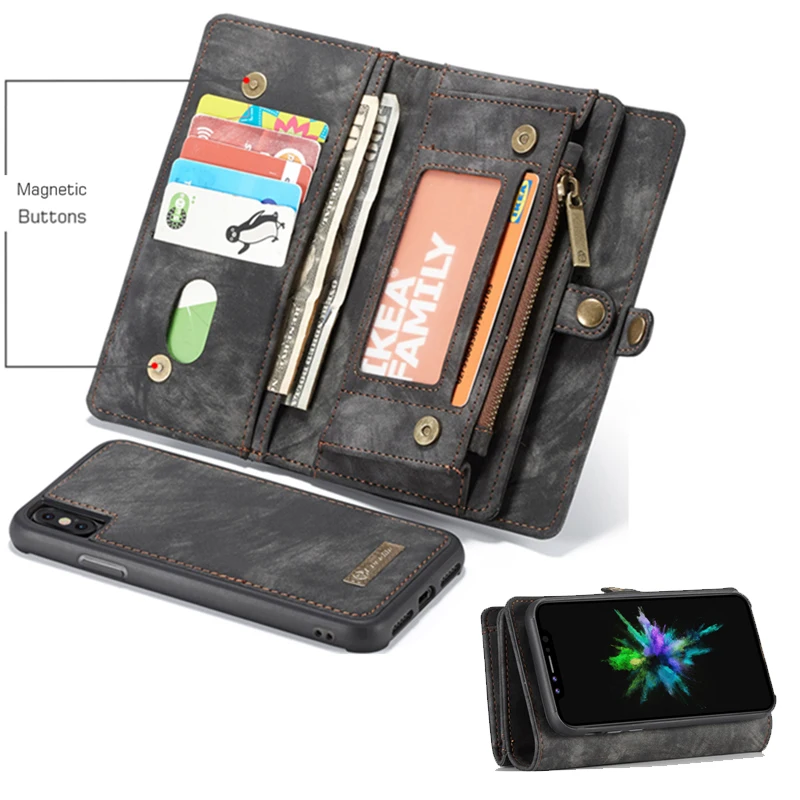 Leather Wallet Flip Phone Cases For Iphone 7 8 6 6s Plus Luxury