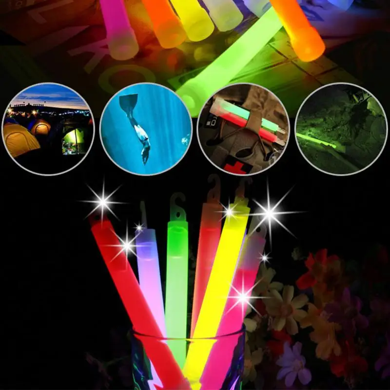 

8Pcs 6Inch Multicolor Glow Stick Chemical light stick Camping Emergency decoration Party clubs supplies DIY Fluorescent Props