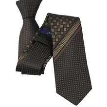 Lammulin Новинка Для мужчин галстуки коричневый с Кофе Проверяет Полосатый жаккардовые Средства ухода за кожей Шеи Галстук Тощий Средства ухода за кожей шеи галстук для свадьбы Corbata 6 см