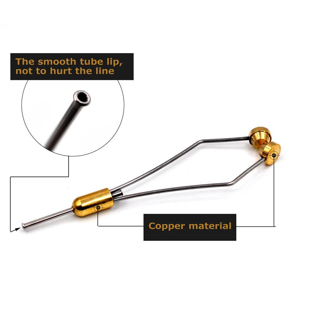 MNFT 1 шт. рыболовные приманки латунный держатель катушки для большого пальца держатель катушки с цилиндрической головкой для завязывания мух или завязывания мух
