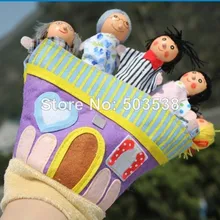 1 шт./лот, Одинаковая одежда для семьи на пять марионетка, мультфильм, пальчиковые куклы, Игрушки для раннего развития детей, игрушка, подарок на день рождения, подарок для малышей