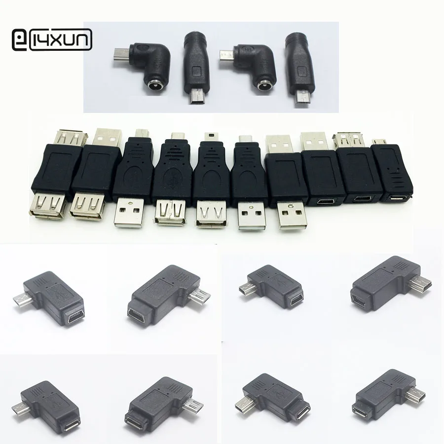 

EClyxun 1pcs Micro Mini USB or USB 2.0 Male Female Printer usb Plug jack Electrical Connector Charging Extension Cord Adapter