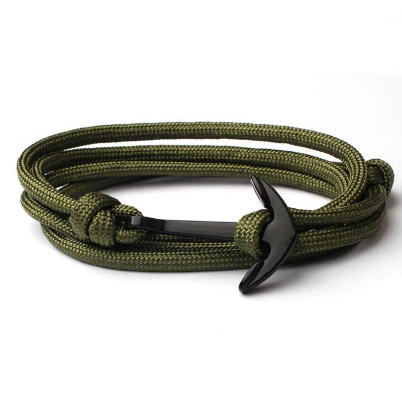 NIUYITID Handmade Bracelet For Women Men Fashion New Anchor Bracelet Accessories Male Jewelry Homme 14 Colors drop shipping (5)