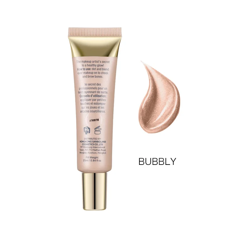 O. TWO. O Сияющий макияж хайлайтер Крем для осветления лица Professional Shimmer Make Up Liquid Glow