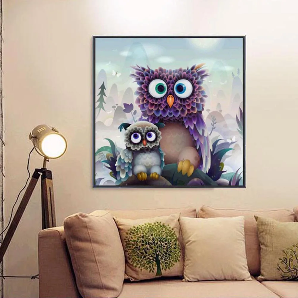 

Dad&Son Owl Diamond Painting Embroidery Needlework Landscape Cross Stitch Animal DIY Pattern Dropshipping FAS