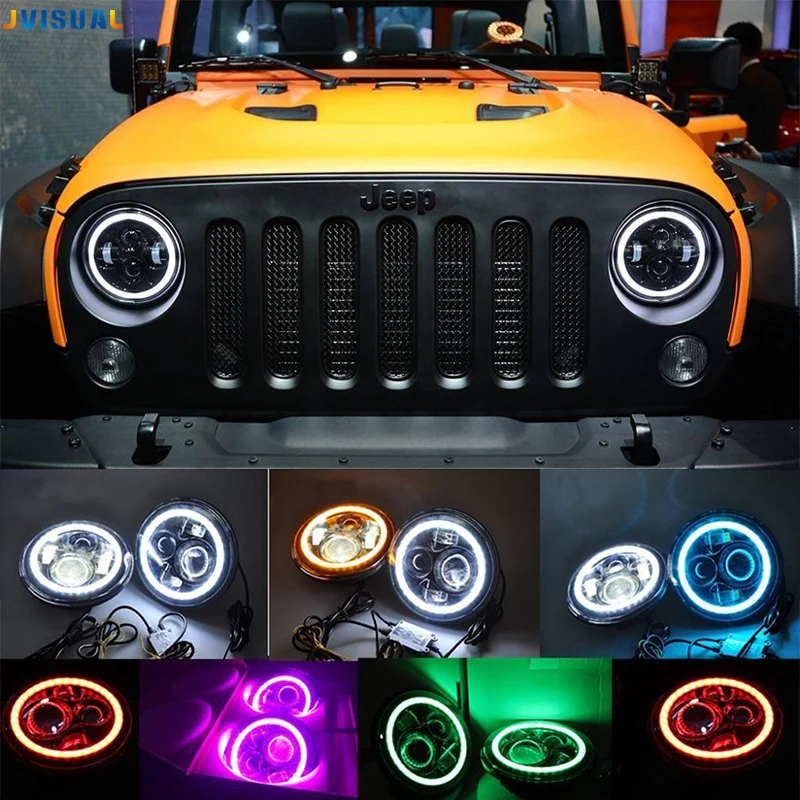 Buy 7 inch Car Led Headlight 4x4 Off road Led H4 Hi/Lo Beam led Auto Headlight