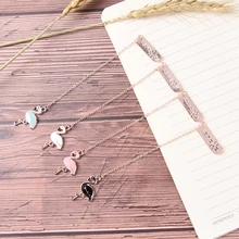 Креативная мультяшная подвеска «Фламинго» Закладка канцелярские принадлежности Школьные офисные принадлежности Escolar Papelaria