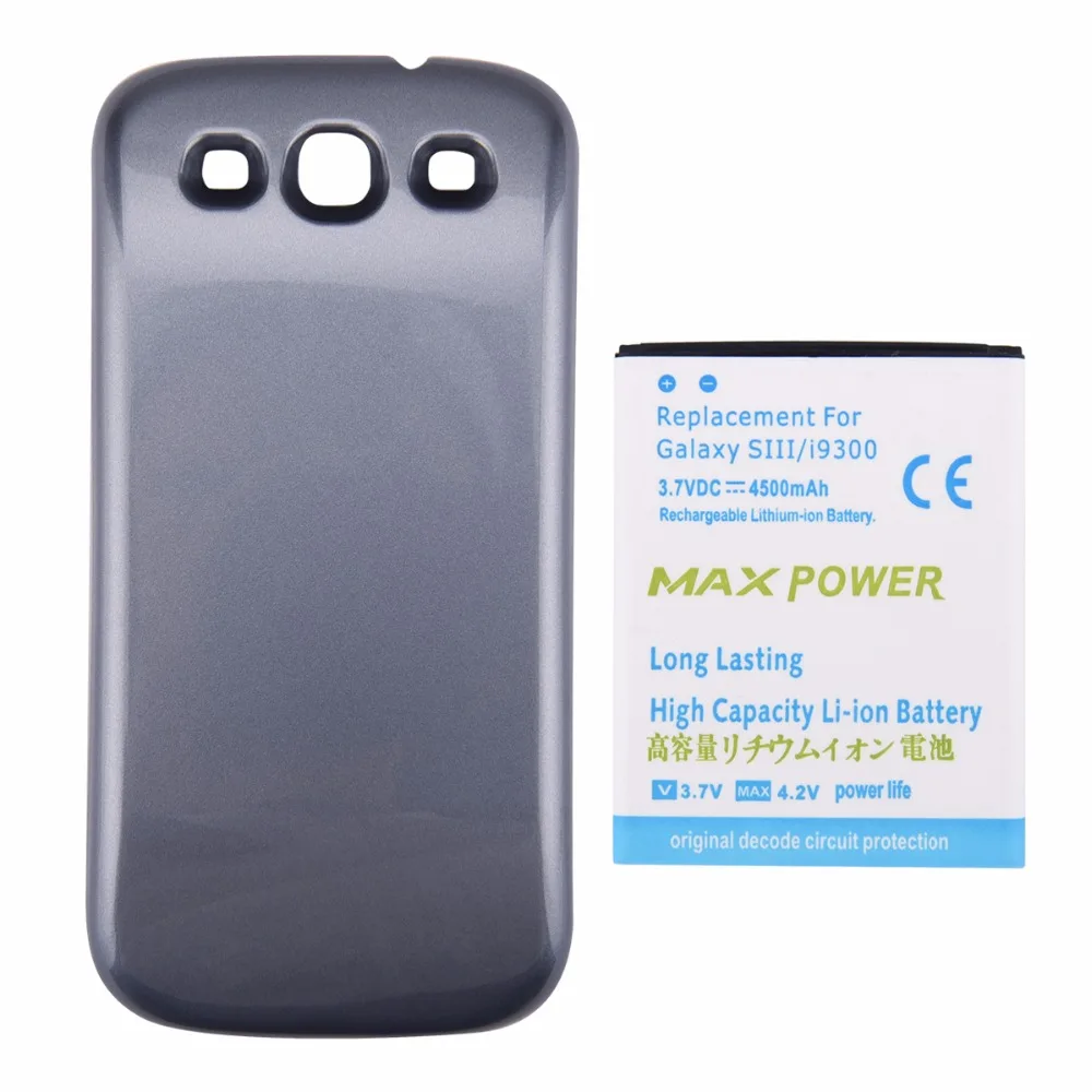 

4500mAh for Samsung Galaxy S3 i9300 Extended Replacement Battery with Blue Back Cover For Samsung Galaxy S3 SIII i9300 Battery