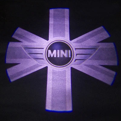 AMBERMILE 2 шт. светодиодный Автомобильный Дверной теневой Световой Лазерный проектор логотип приветственные огни для Mini Cooper аксессуары для земляков стайлинга автомобилей - Название цвета: L