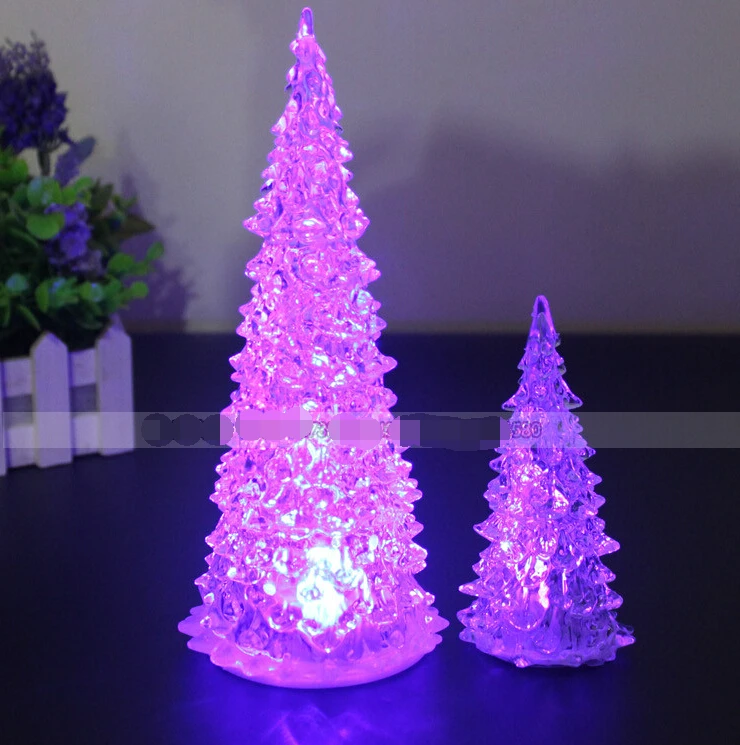 LED knippert Acryl lichtgevende kerstboom licht kleine lamp RGB