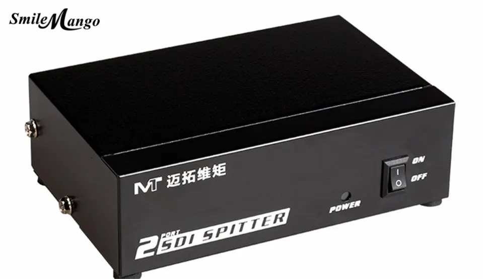 

SmileMang MT-SD102 3G SDI 1x2 Splitter supports bit rates up to 2.970 Gbps and supports SD-SDI, HD-SDI, and 3G-SDI video signals