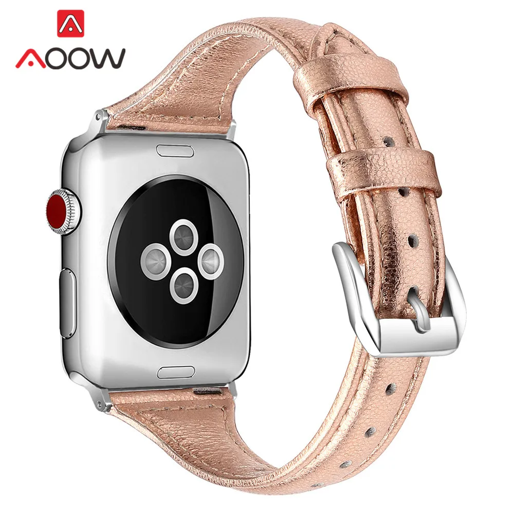 Ремешок из натуральной кожи для Apple Watch 4 5 38 мм 40 42 44 мм|Ремешки часов| |