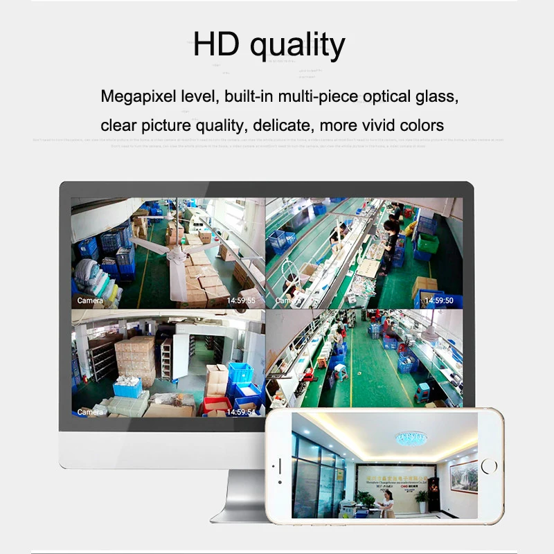 1080P HD Security Camera WiFi Wireless Security Smart IP Camera Surveillance System Remote Monitoring with Motion Alert