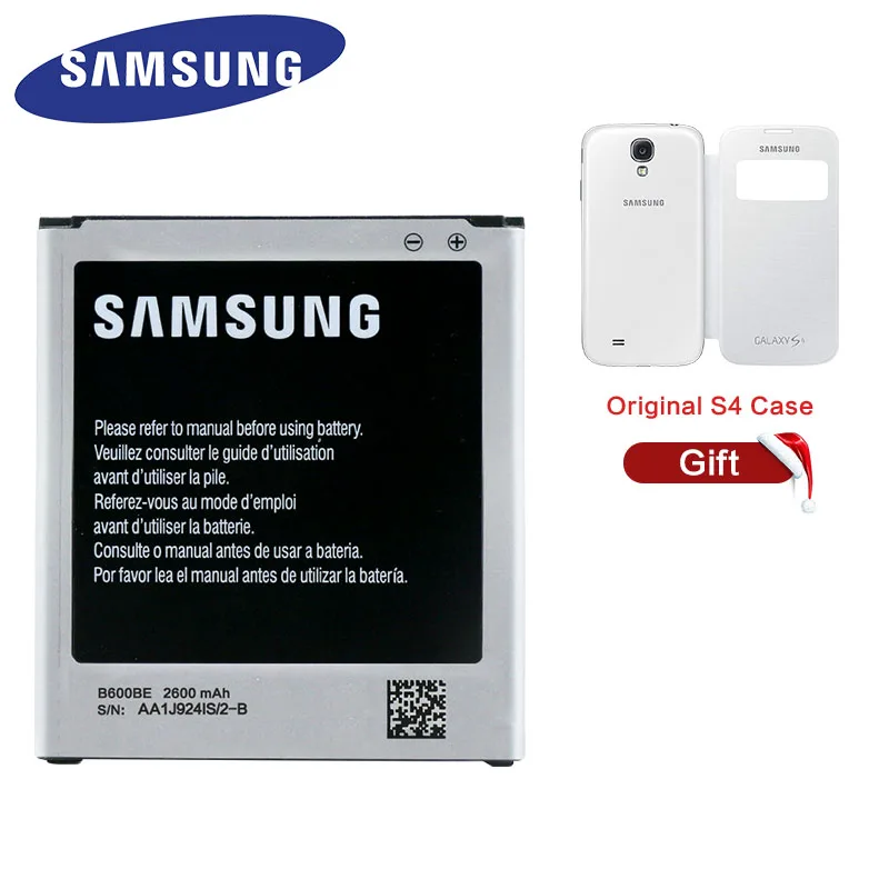

Original Samsung S4 Battery for Samsung Galaxy S4 i9500 i9505 i337 i545 i9295 i9502 i9506 L720 B600BC B600BE 2600mAh With NFC