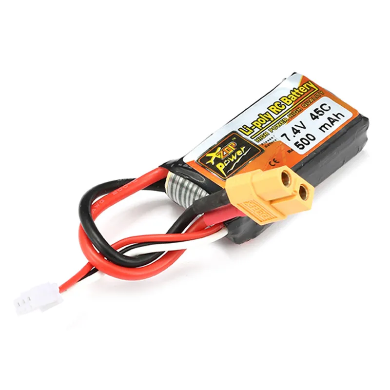 1 шт. ZOP power LiPo Аккумулятор 7,4 V 500mAh 45C 2S XT60 разъем для радиоуправляемого квадрокоптера дрона вертолета автомобиля самолета