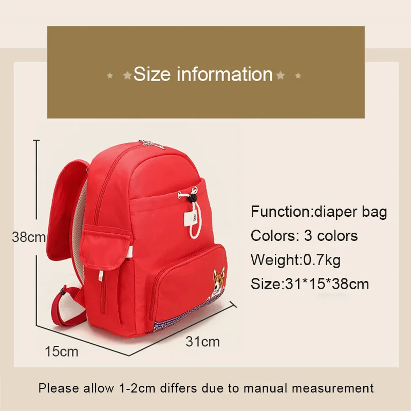 Baby Diaper Bag Large Capacity Waterproof Mummy Maternity Travel Backpack Organizer Nappy Changing Bags Nursing Bag Wetbag (5)