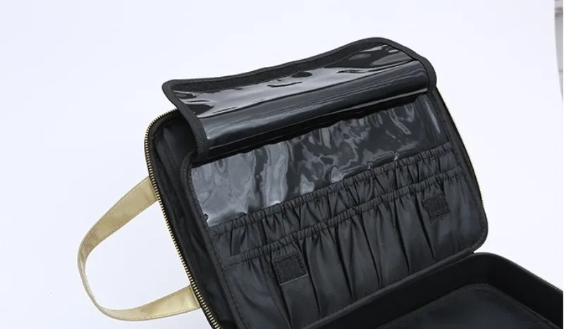 SAFEBET бренд Макияж органайзер Bag большой Многоэтажный Профессиональный косметолог косметическая сумка для хранения Портативный составляют случае