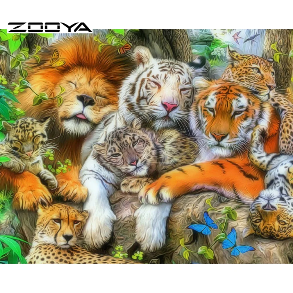 

ZOOYA DIY Diamond Painting Animal Kit Picture Of Rhinestone New Needlework Home Decoration Paint Embroidery Full Drill Icon T61