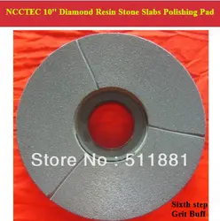 [6-й ШАГ] 10 ''алмазные полировочные колодки для каменных плит | 250 мм Смола мрамор гранит базальтовая плита полировальные инструменты