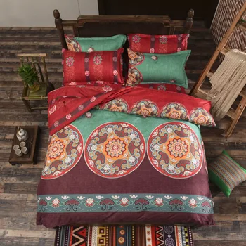 

Cotton sanding wedding national wind 1.5m bedding four sets of 1.8m bed sheets quilt cotton wedding bedding