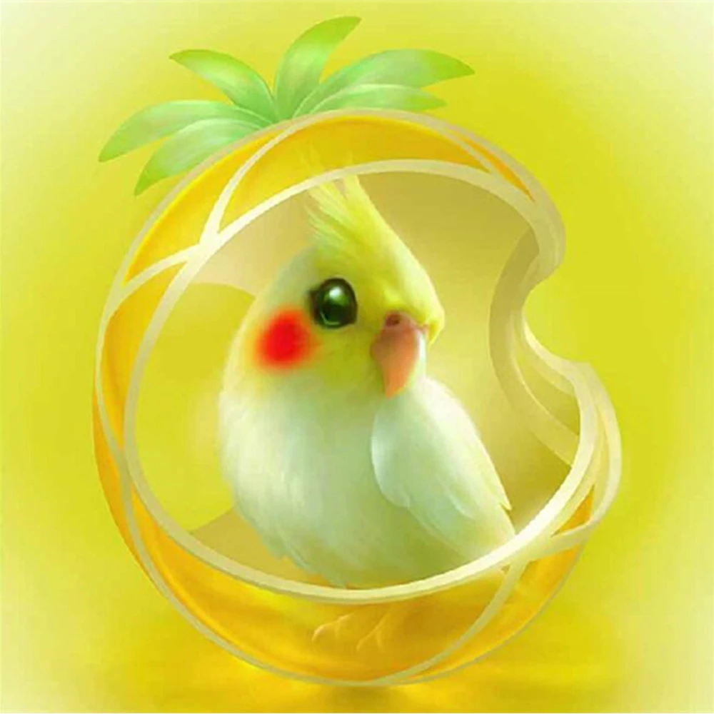 

LI LOYE 5D DIY Diamond Painting Cross stitch kit Little parrot Icon diamond Mosaic Diamond Embroidery Needlework decor art RT730