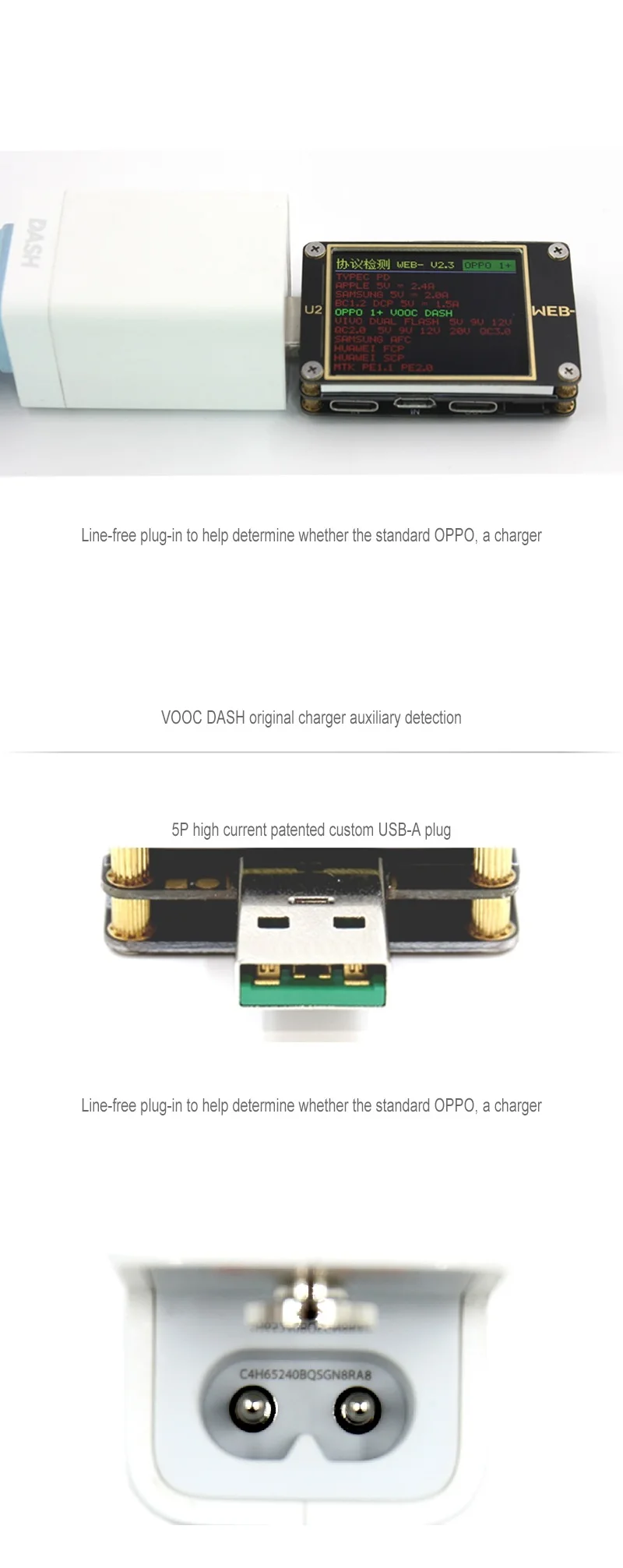 WEB-U2 измеритель тока и напряжения USB тест er QC4+ PD3.0 2,0 PPS протокол быстрой зарядки тест емкости