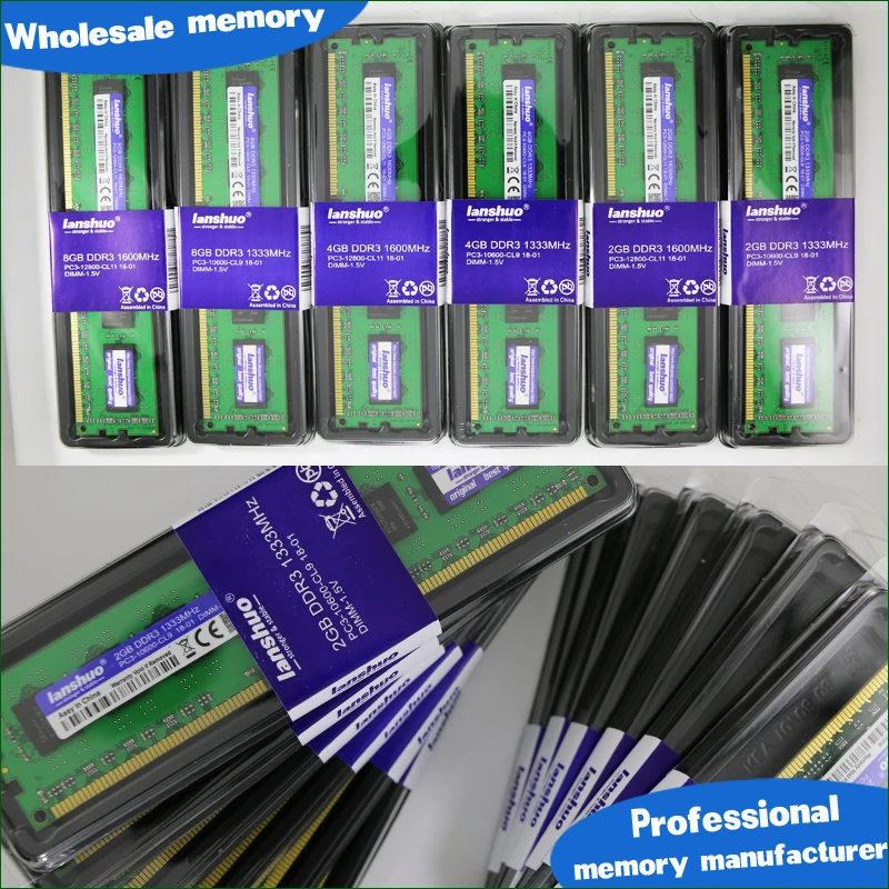 Lanshuo широкая плата 2 Гб DDR2 PC2-6400 800 МГц для настольных ПК оперативная Память DIMM(для intel amd) полностью совместимая широкая плата