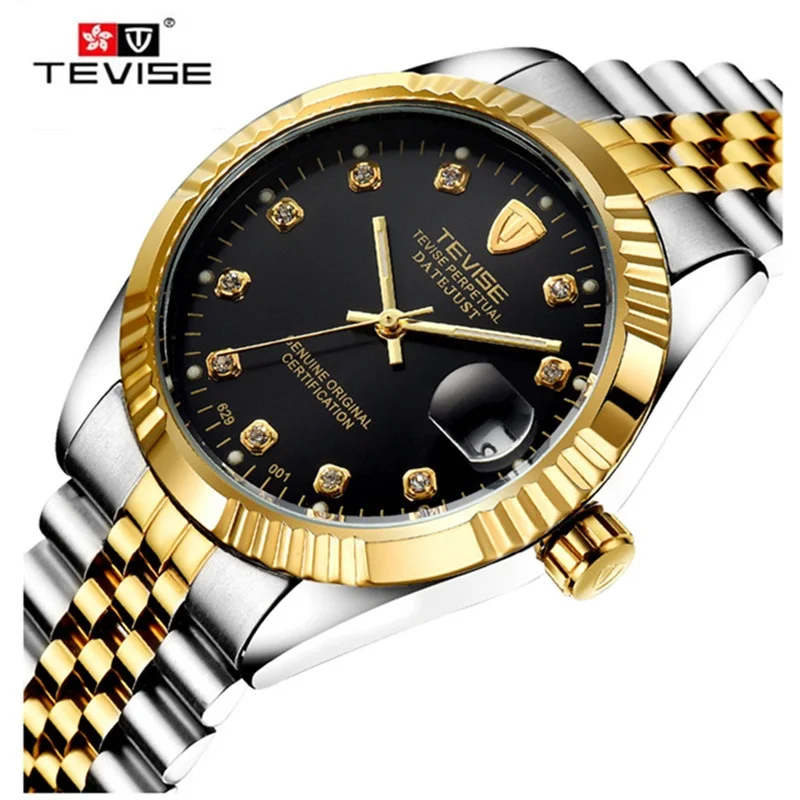 

Mens Watches Luxury Brand TEVISE Mechanical Watch Luminous Men Designer Watch Male Wristwatch Steel Clock relogio masculino