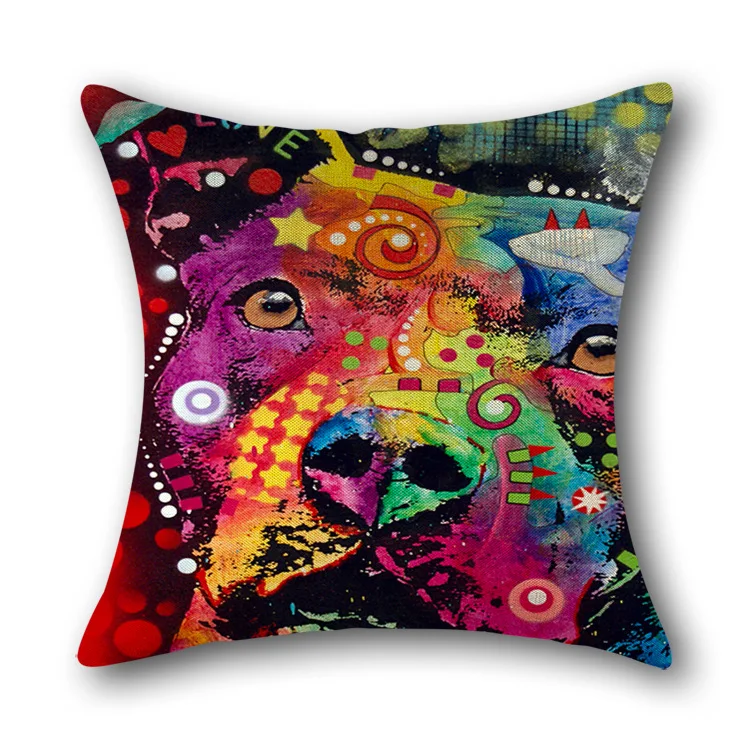 Oil Painting Style Pets Dog Lion Cotton Linen Woven Colorful Square Cushion Cover Pillowcase Pillow Cover Christmas Pillows Oil Painting Style Pets Dog Lion Cotton Linen Woven Colorful Square Cushion Cover Pillowcase Pillow Cover Christmas Pillows