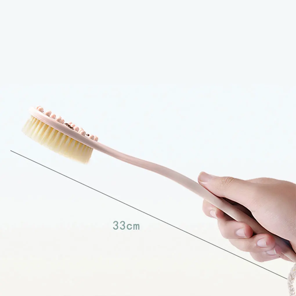 Feiqiong Bath Brush Long Anti-Skid Handle Bath Brushes Massager Back Body Shower Exfoliation Scrubber Bathroom Brush Accessories