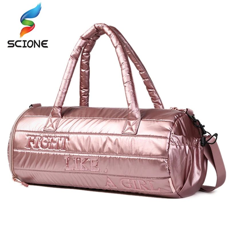 Bolsas de Algodão Bolsa da Bagagem Bolsa de Viagem e Natação Bolsa de Ombro Bolsa de Yoga Novas Mulheres Inverno Bolsa Espaço Bale Acolchoado Fêmea