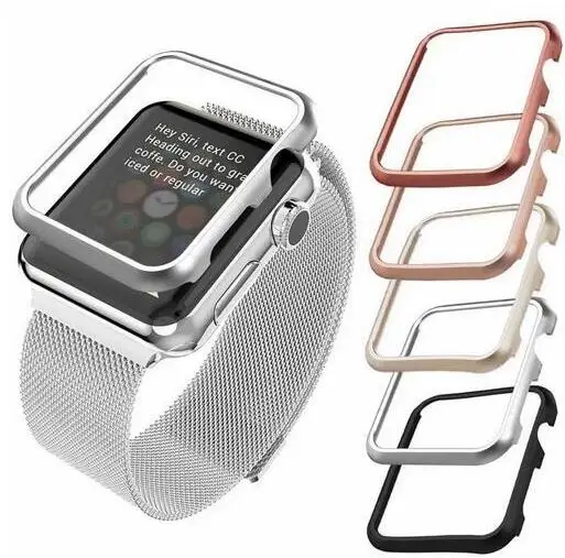 Нержавеющая стальной корпус часов для Apple Watch band 40 мм 44 38 42 iwatch 4 3 2 1 металлический