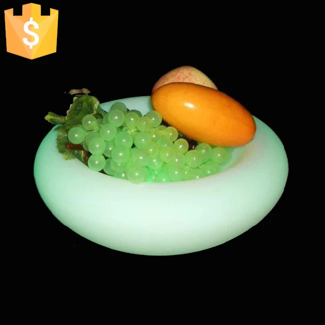 

Reachargeable LED Fruit Tray illuminated LED Ice Bucket Pot Holder PE Material Battery Operated Free shipping 12pcs/Lot