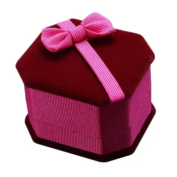 

Jewelry Gift Box Ring Storage Bowknot Earring Display Case