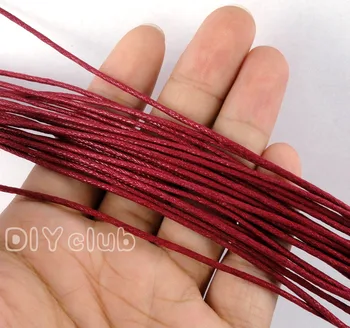 

80m/Lot--Dark Red Cotton Waxed Cord, Waxed Cord String, Wax Hemp Rope for bracelets, wrap bracelet cord 1.5mm
