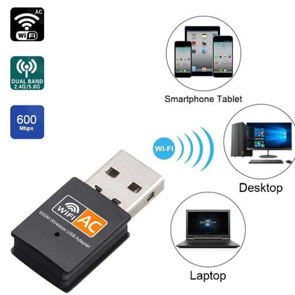 600 м AC двухдиапазонный USB wifi адаптер Antena Wi Fi Беспроводной usb-приемник сетевой карты сетевой адаптер NCUAC09