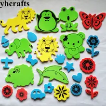 50PCS LOT Animal flower vechile foam stickers Kindergarten arts and crafts Classic toys Creative activitity item