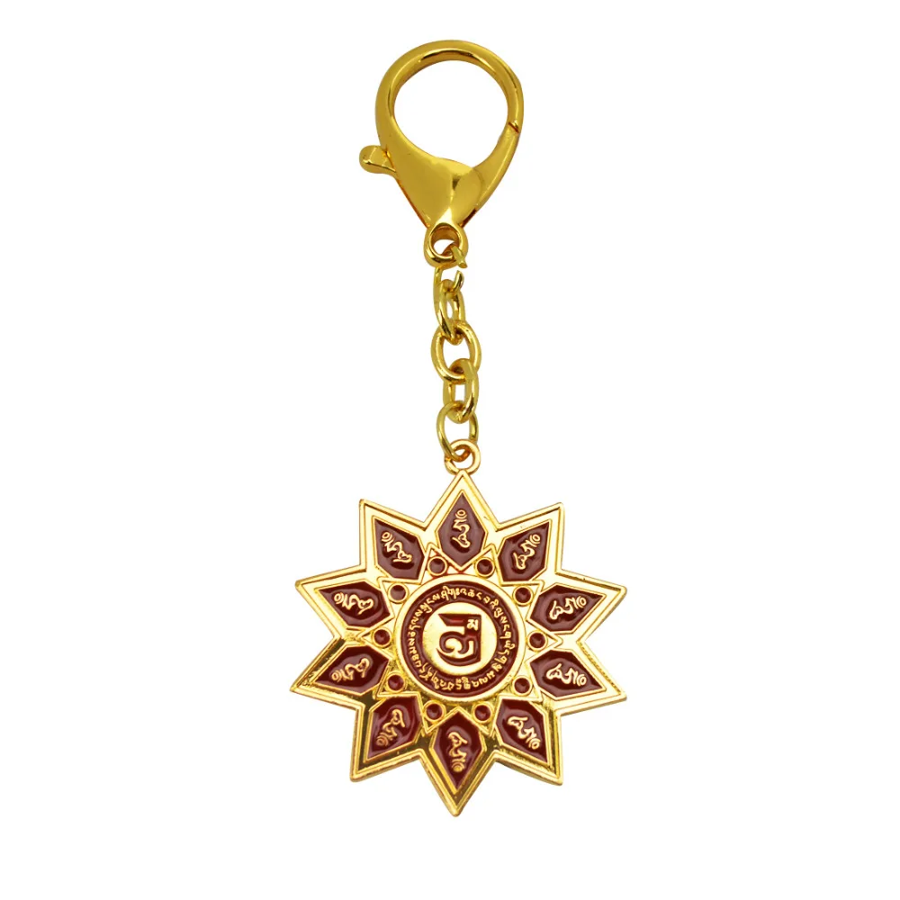 

10 Hums with Magic Syllable Keychain Amulet Feng Shui W3194