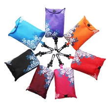 40 шт./партия складная сумка для похода в магазин Экологичная сумка для хранения многоразовая дорожная сумка-тоут нейлоновая однотонная сумка