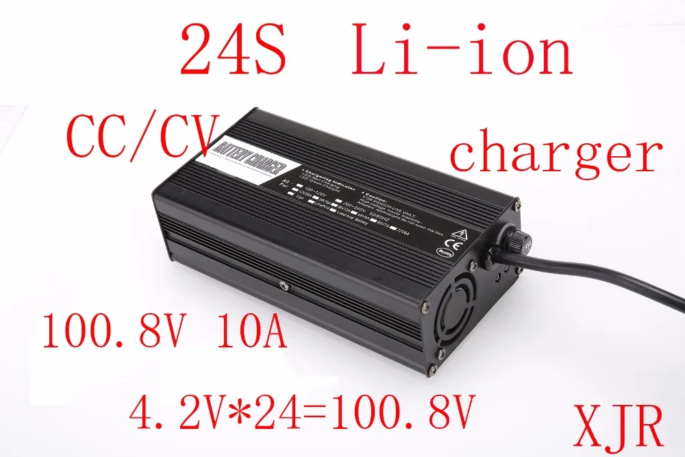 

100.8V 10A charger for 24S Li-ion battery pack 4.2V*24=100.8V battery smart charger support CC/CV